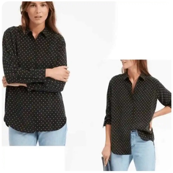 Everlane Tops - Everlane Silky Oversized Polka Dot Shirt 12
